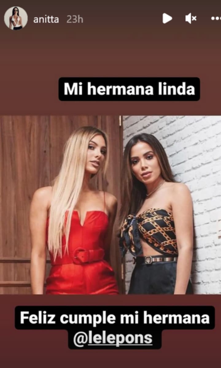 Anitta congratulates Lele Pons on her birthday