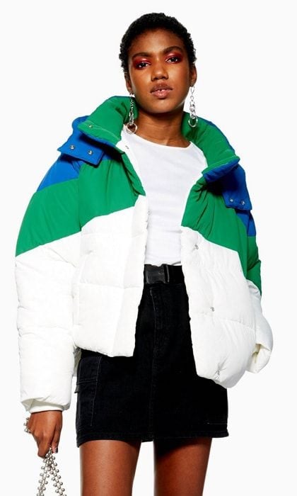 color block puffer jacket