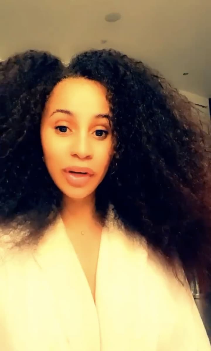 Cardi B natural hair