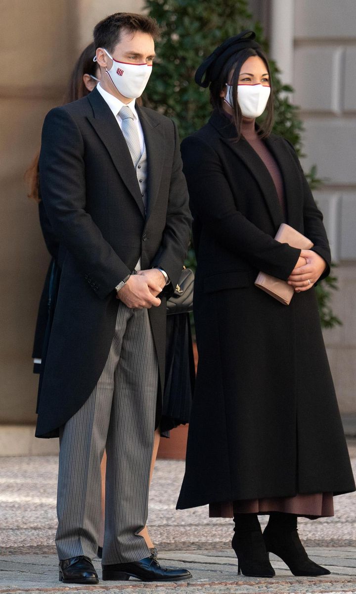 Princess Stephanie's son Louis Ducruet and his wife Marie Chevallier also attended the celebrations on Nov. 19.