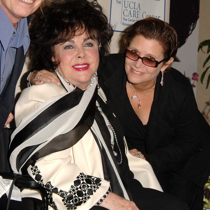 The actress's father, Eddie, famously divorced her mother in 1959 to marry Debbie's close friend Elizabeth Taylor, whom Carrie's mom once served as a matron-of-honor.
After Elizabeth's death in 2011, Carrie told <i>E! News</i>, "If my father had to divorce my mother for anyoneI'm so grateful that it was Elizabeth," adding "This was a remarkable woman who led her life to the fullest rather than complacently following one around."
Photo: SGranitz/WireImage
