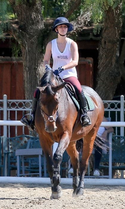 Newly single Kaley Cuoco has been riding horses since she was 15 years old and has competed in the Longines Los Angeles Masters Charity Pro-Am celebration.
Photo: Getty Images