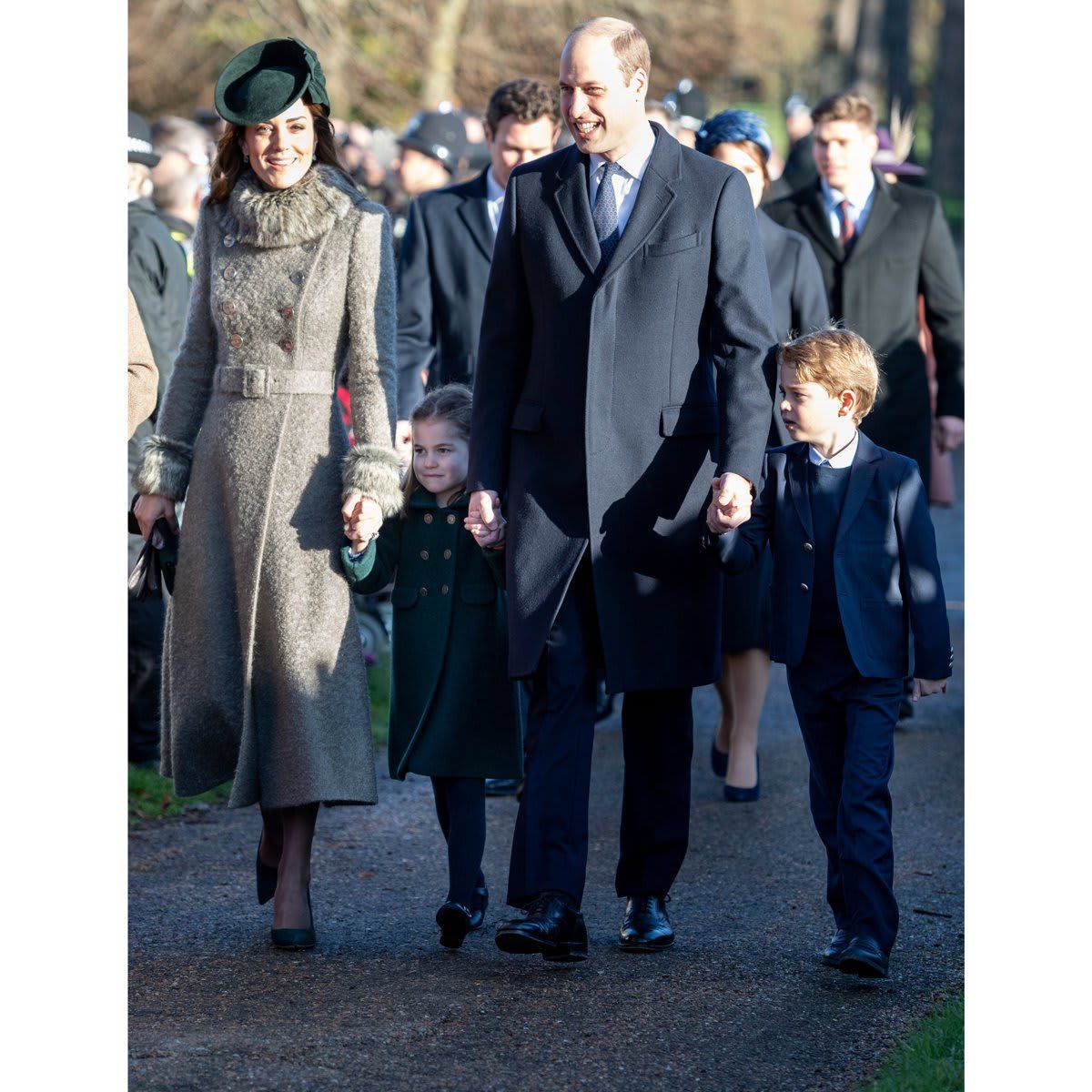 Prince George and Princess Charlotte made their royal Christmas walk debut alongside their parents in 2019.