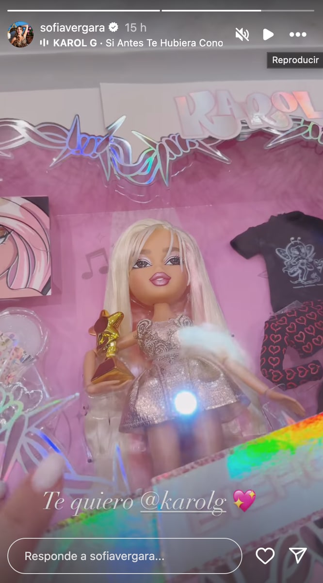 Karol G surprised Sofia Vergara with one of her new dolls; the packaging is a collector's dream