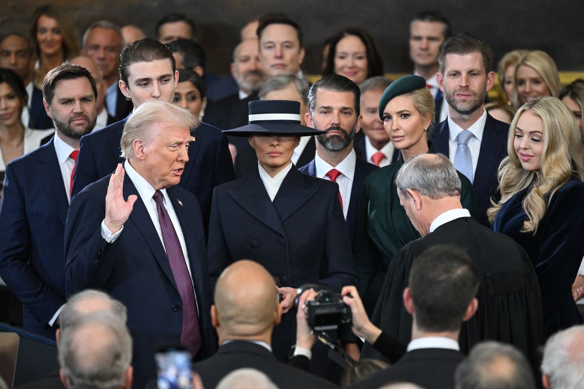 Donald Trump is sworn in as President