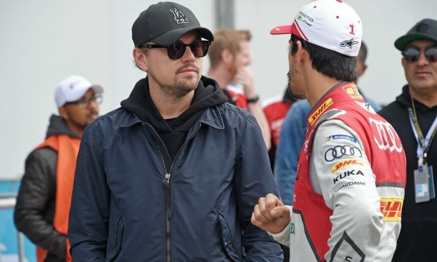 Off to the races! Lucas di Grassi took a pit stop to talk with Leonardo DiCaprio at the ABB FIA Formula E Marrakech E-Prix on January 13 in Marrakech, Morocco. The Oscar-winning actor kept a low profile in a hat and sunglasses at the event.
Photo: David M. Benett/ Dave Benett/ Getty Images