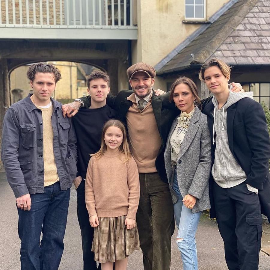 Victoria Beckham with family