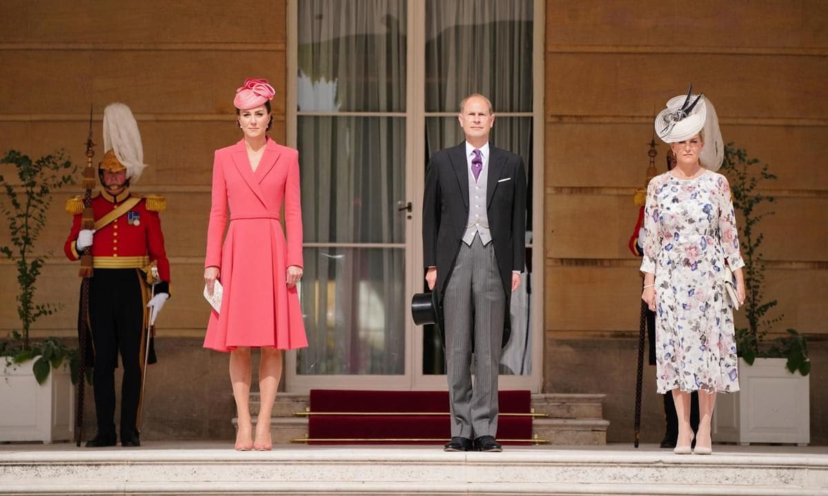 The Duchess was joined by Prince Edward and the Countess of Wessex at the garden party