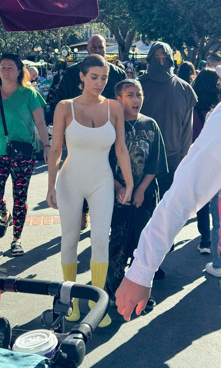 Kanye West, Bianca Censori and North West