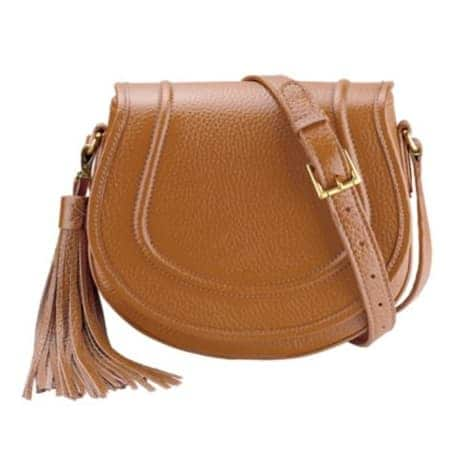 Jenni Pebbled Leather Saddle Bag de Gigi New York