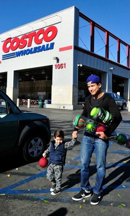 December 12: Mario Lopez had the help of his son Nico when he picked up MusclePharm at Costco Wholesale in Burbank.
Photo: Michael Williams