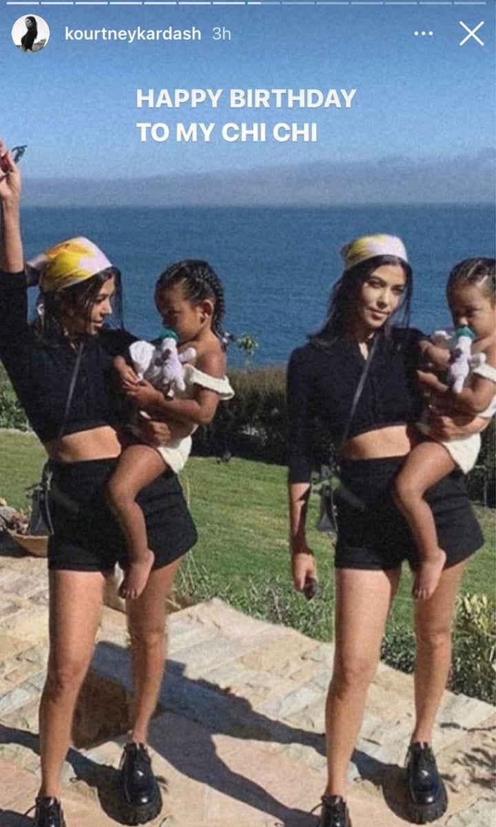 Chicago West and Kourtney Kardashian