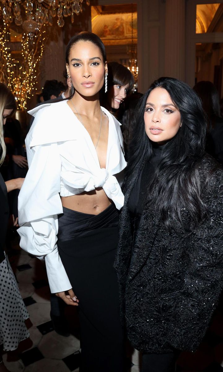 Cindy Bruna and Mirtha Michelle attend the Monot show in Paris