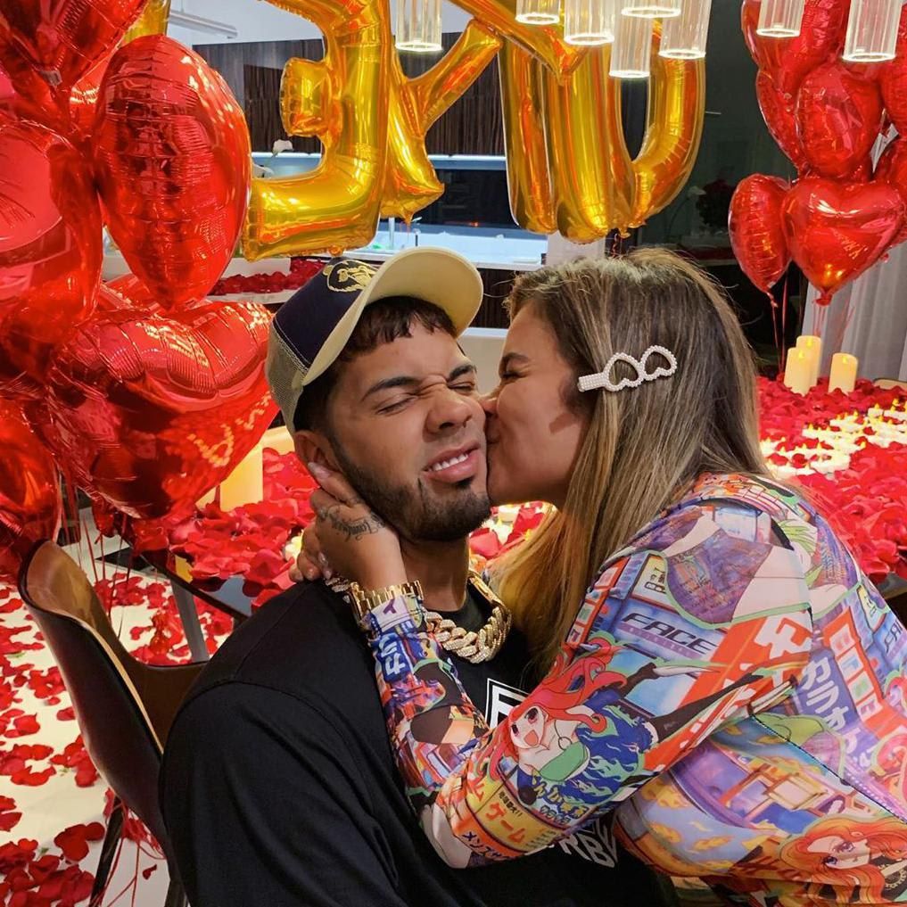 Karol G an Anuel celebrate one year