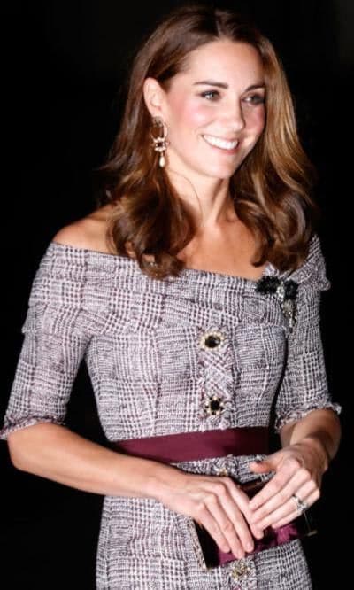 Kate Middleton wearing tweed Erdem