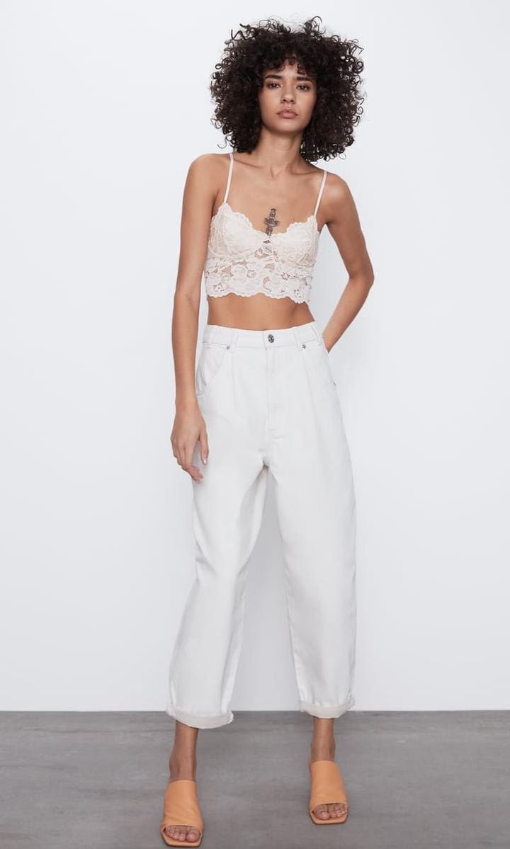 Lace bralette top by Zara