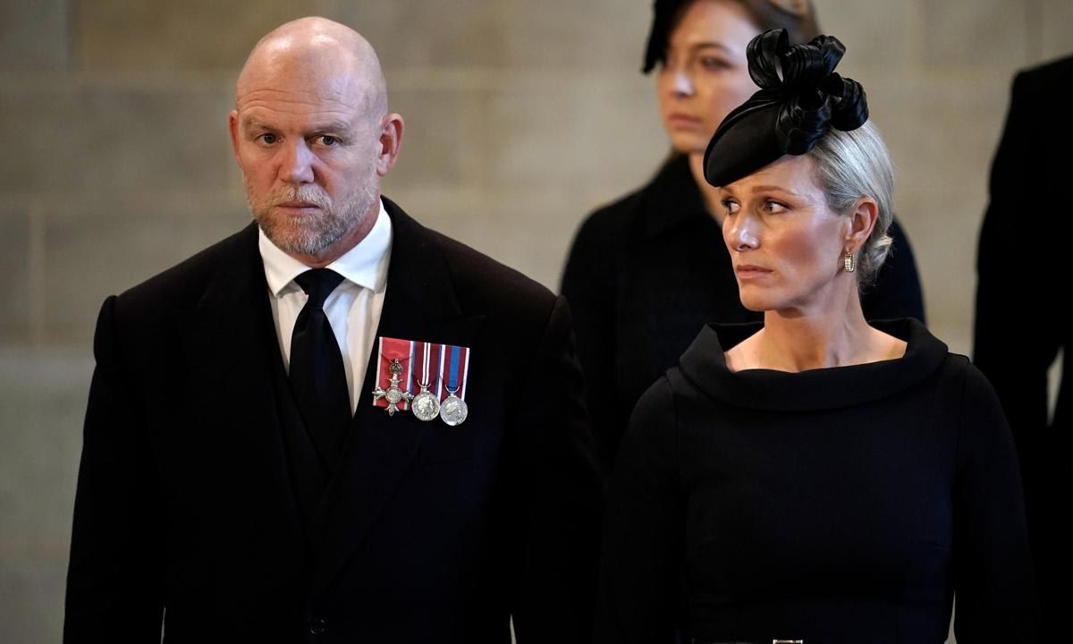 Queen Elizabeth's grandson-in-law Mike Tindall with his wife Zara