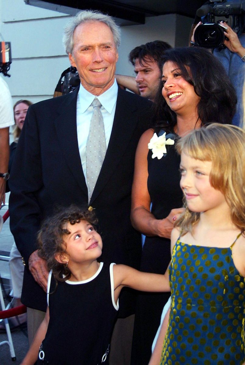 Clint Eastwood alongside his ex-wife Dina and his daughter Morgan