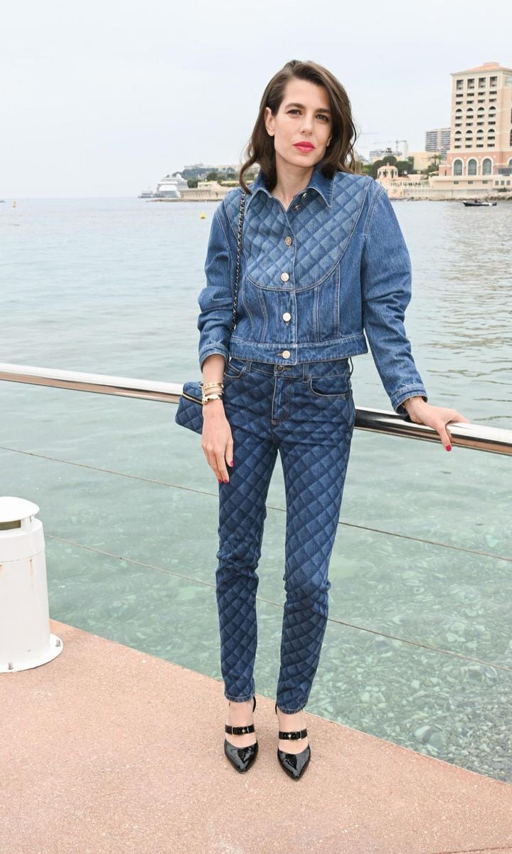 Chanel Ambassador Charlotte Casiraghi rocked a denim ensemble to the show on May 5.