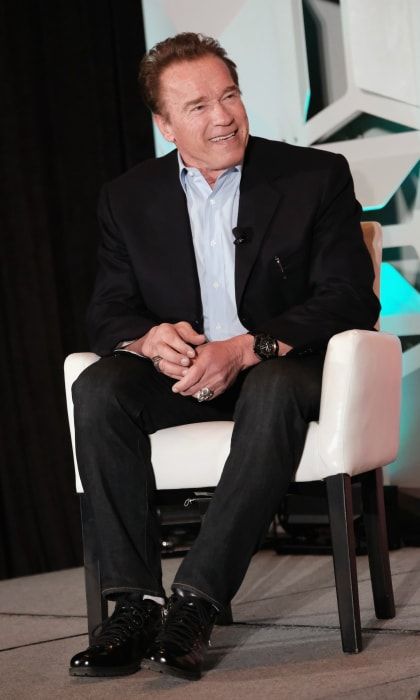 He'll be back! Arnold Schwarzenegger spoke onstage at POLITICO's Off Message conference during SXSW on March 11.
Photo: Hubert Vestil/Getty Images for SXSW