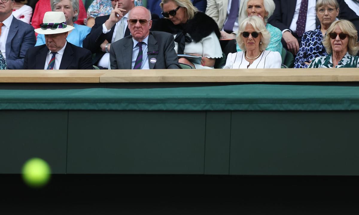 Prince Albert of Monaco was also seated in the Royal Box on day ten of The Championships