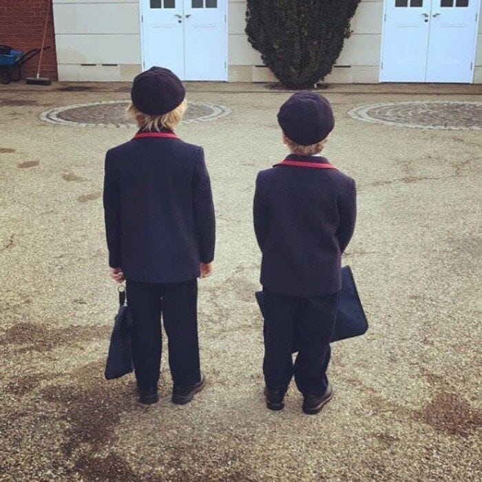 Elton John and David Furnish
Elton and David's four-year-old twins Elijah and Zachary were off to school in style. The <i>Rocket Man</i> singer captioned the picture of his little ones in their uniforms: "Warms my heart @davidfurnish #BackToSchool."
Photo: Instagram/@eltonjohn