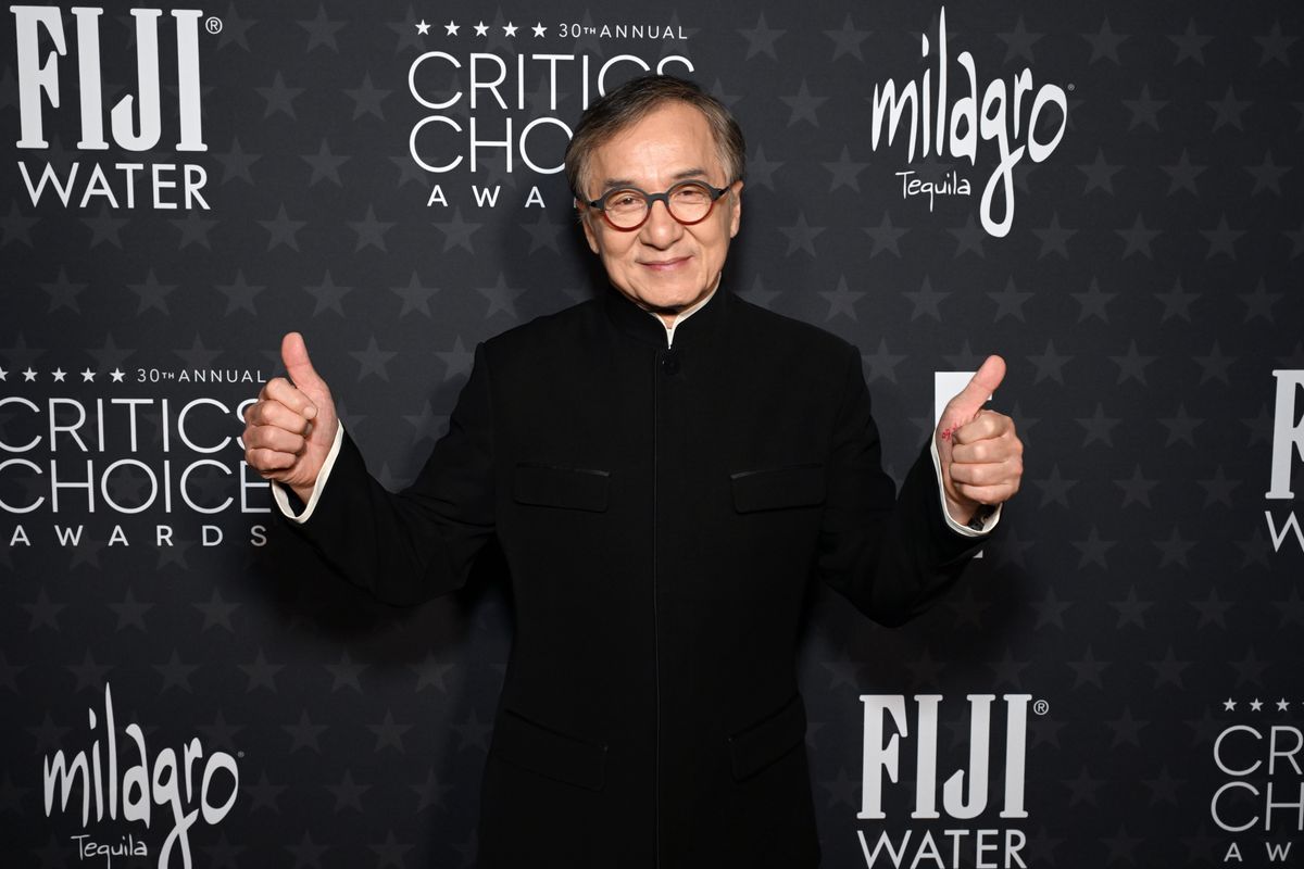 Jackie Chan attends the 30th Annual Critics Choice Awards at Barker Hangar on February 07, 2025