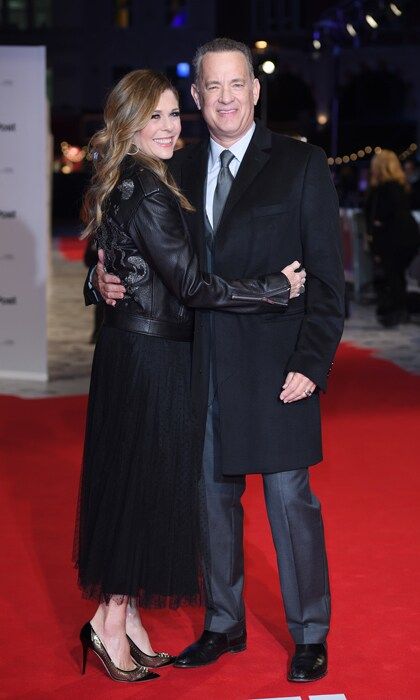 Tom Hanks and wife Rita Wilson looked loved-up at the European premiere of <i>The Post</i> held at London's Odeon Leicester Square on January 10.
Photo: Karwai Tang/WireImage