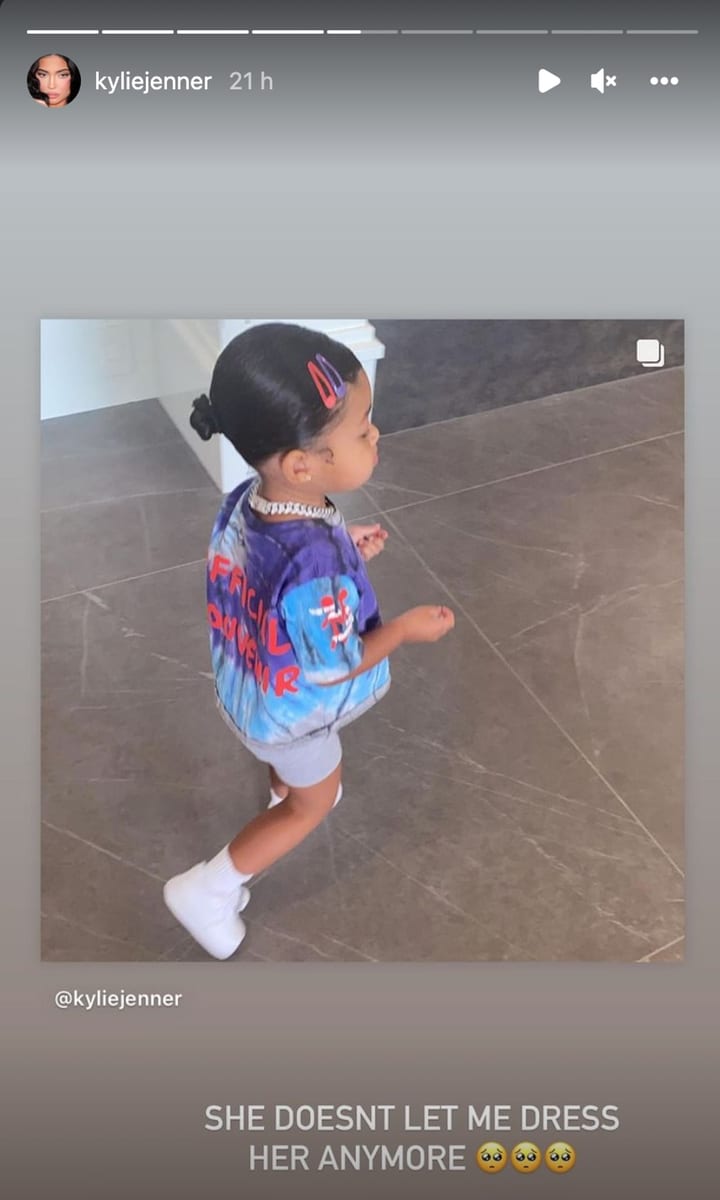 Kylie Jenner reveals her daughter Stormi is dressing herself