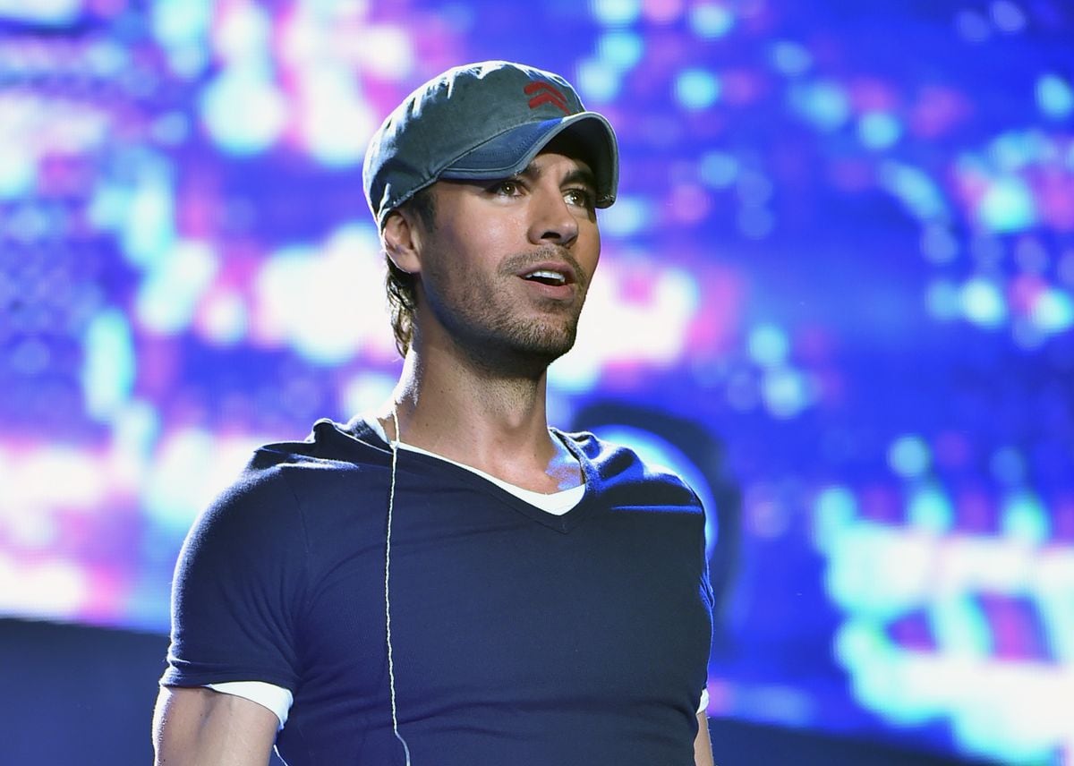 Enrique Iglesias and Pitbull with special guest J Balvin perform at opening night of U.S. tour at Prudential Center on September 12, 2014 