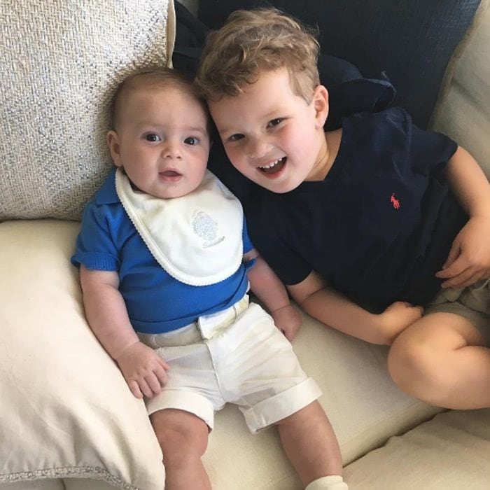 'Brothers' was the only caption that was needed for this sweet snap of proud older sibling Joseph and baby Theodore.
<br>
Photo: Instagram/@ivankatrump