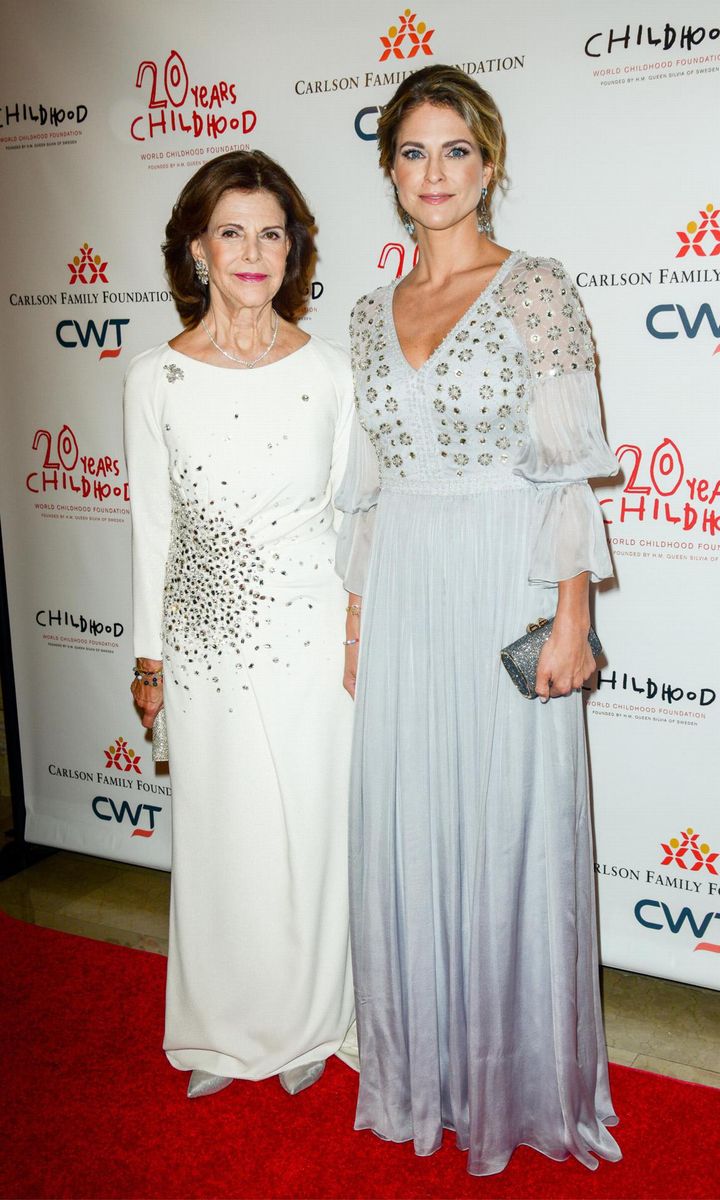 Queen Silvia and Princess Madeleine pictured at the 2019 gala in New York City
