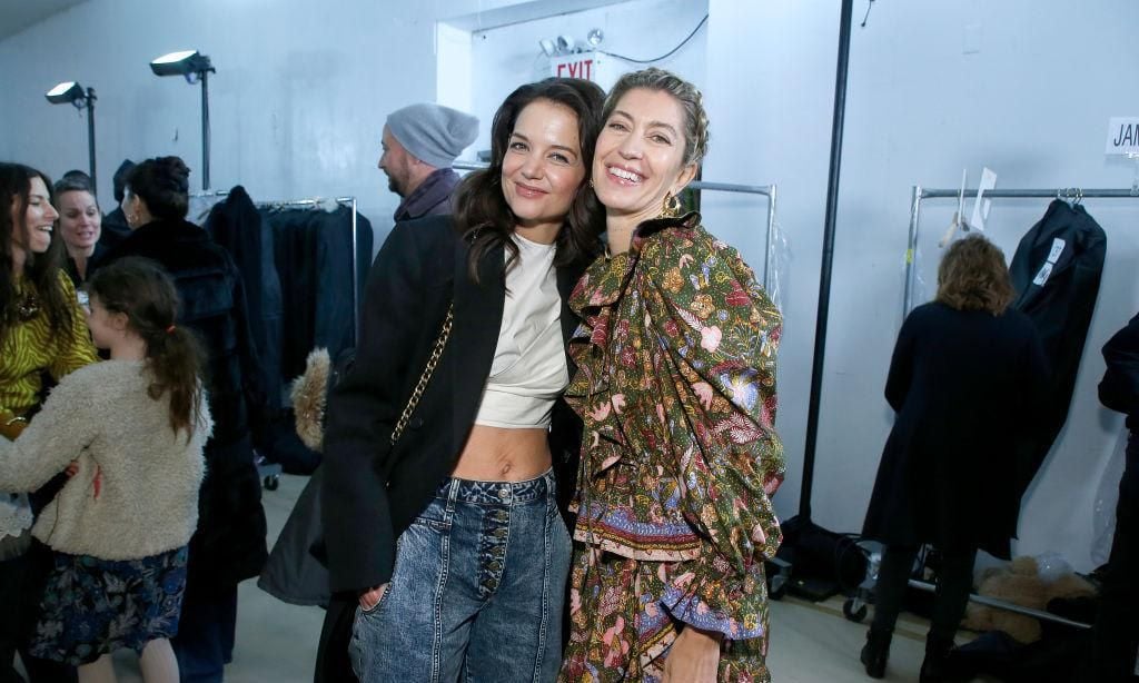 Katie Holmes attends Ulla Johnson NYFW show