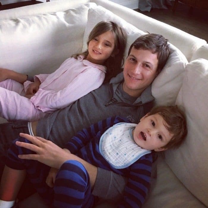 It was a happy Father's Day for Jared Kushner! Ivanka shared a photo of her husband and their two oldest children (Arabella and Joseph) lounging on a couch on the dad-of-three's special day, writing, "Perfect end to a perfect day! #FathersDay."
<br>
Photo: Instagram.com/ivankatrump