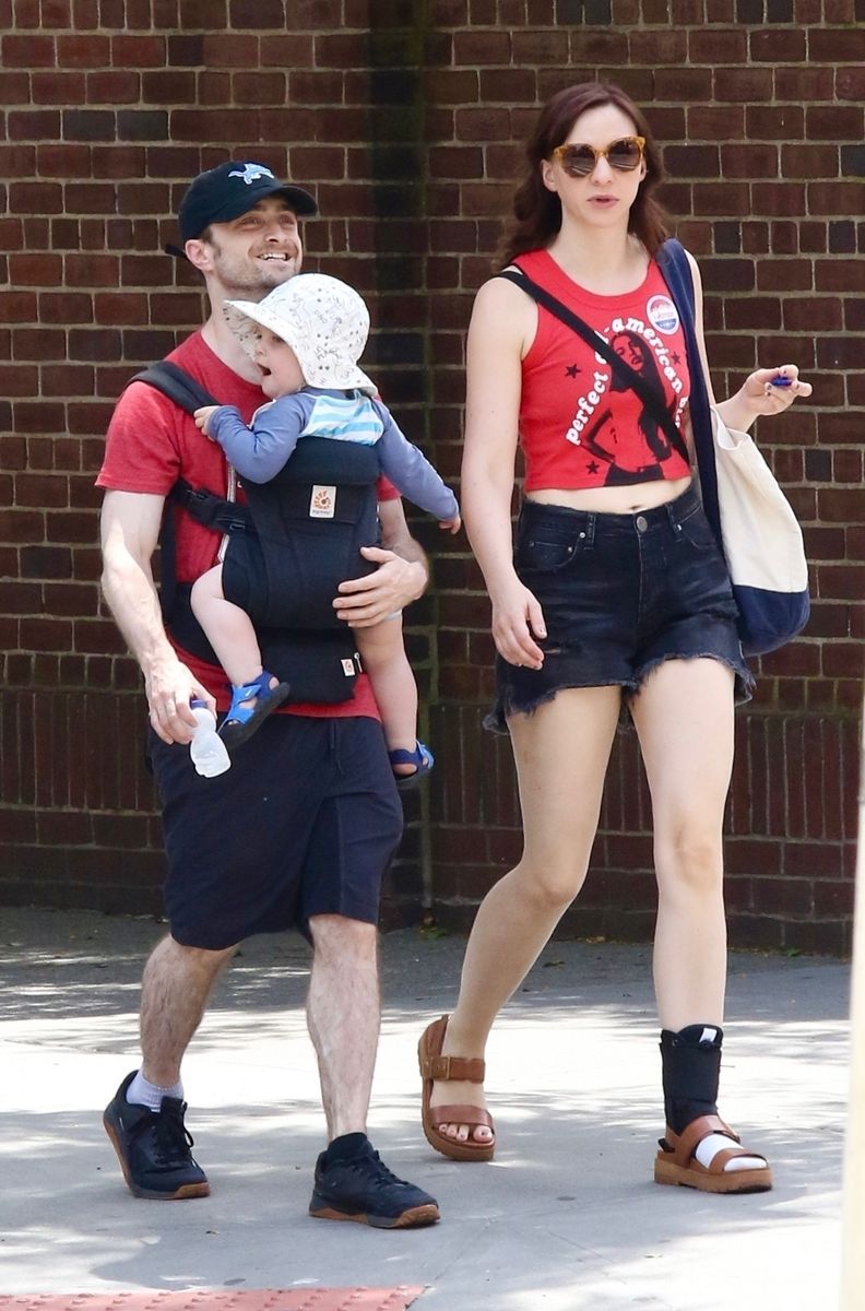Daniel Radcliffe and Erin Darke with their son