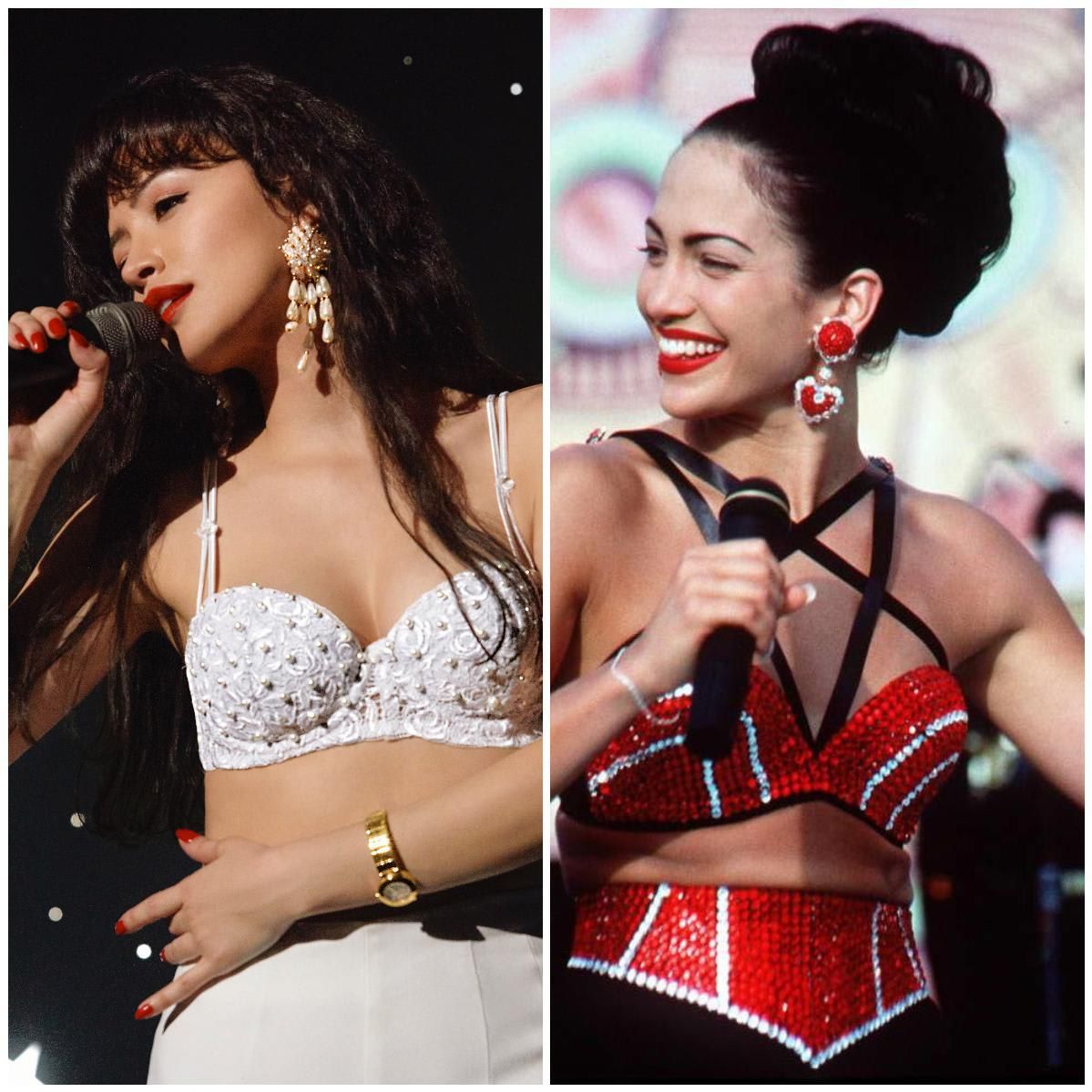 Christian (left) is following in Jennifer Lopez's footsteps playing Selena