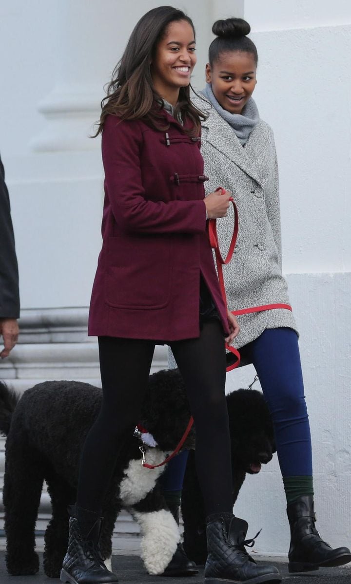 Malia Obama style - burgundy toggle coat