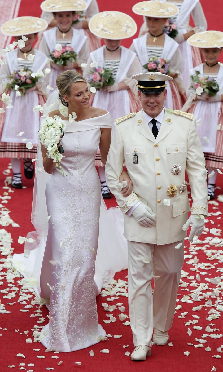 The couple’s religious ceremony took place in the main courtyard of the Prince’s Palace on July 2, 2011