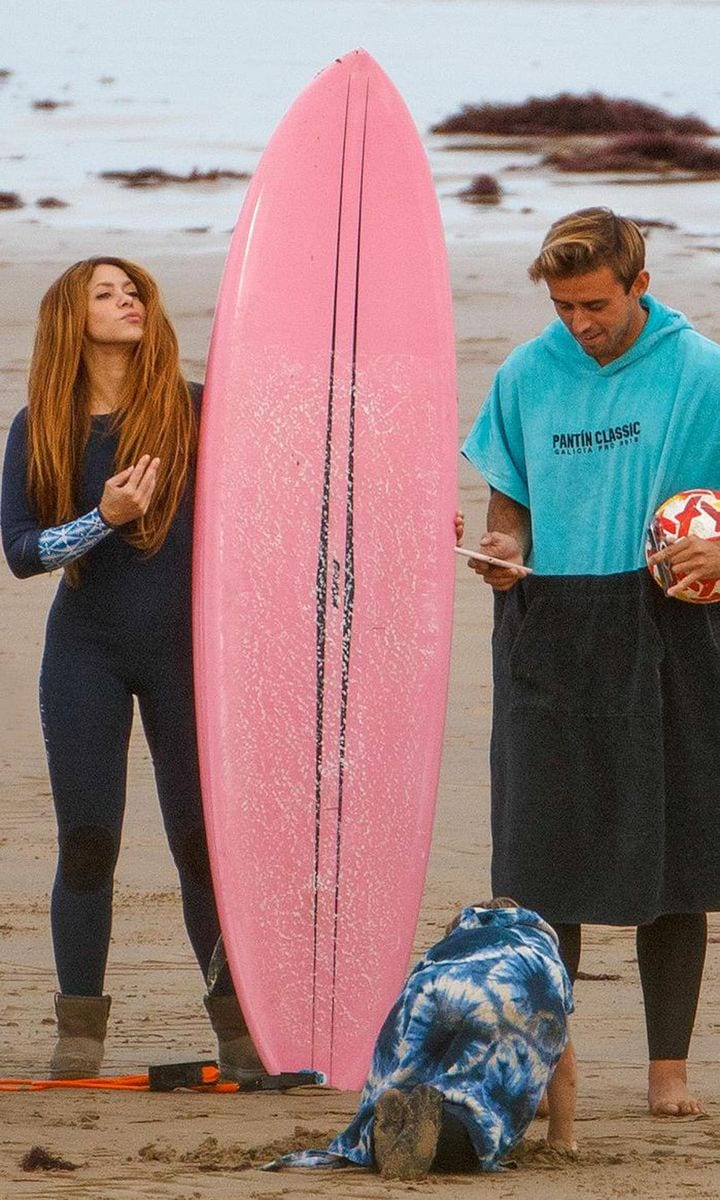 Shakira and her surf coach