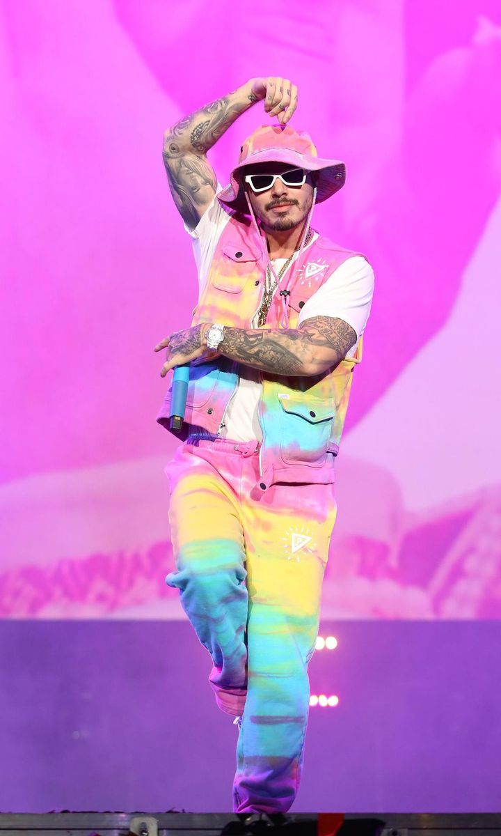 J Balvin colorful wardrobe