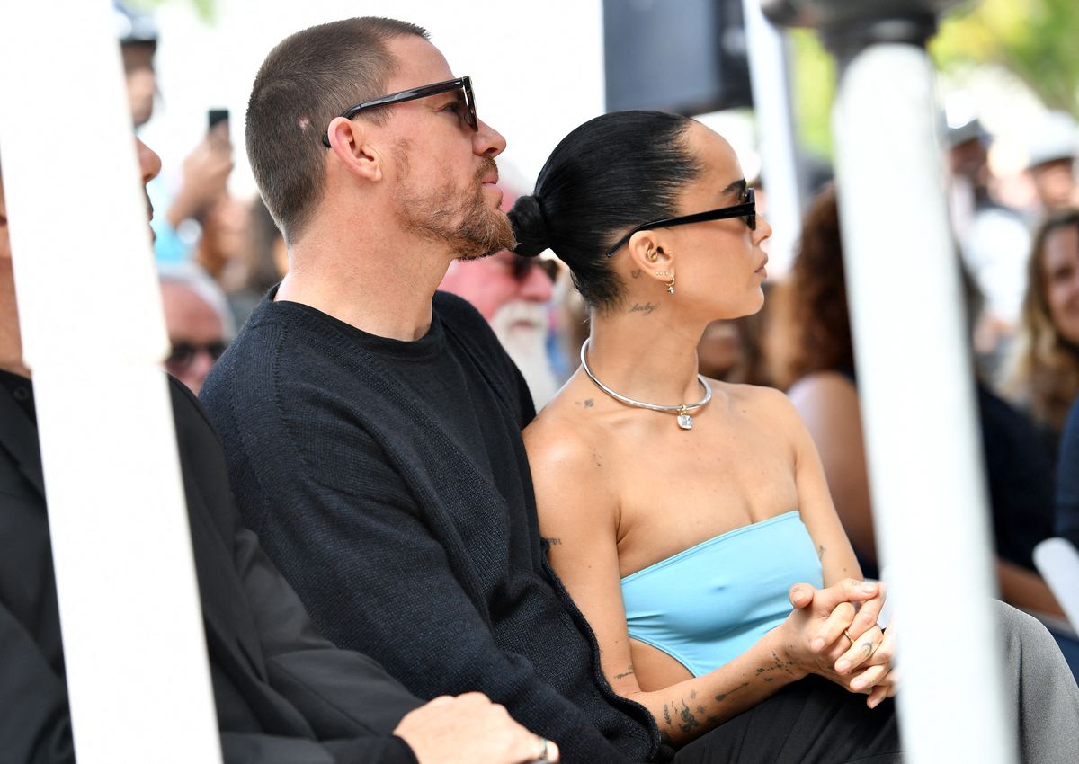 Channing Tatum and Zoe Kravitz at Lenny Kravitz's Walk of Fame ceremony