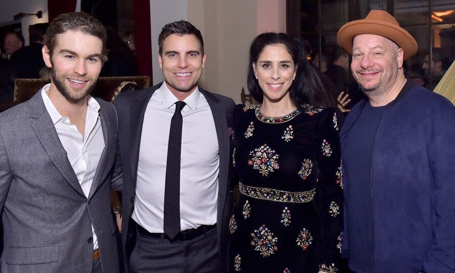 <b>Cadillac's pre-Oscars party at the Chateau Marmont hosted nominees and friends including Tiffany Haddish, Allison Janney and more.</b>
Chace Crawford, Colin Egglesfield, Sarah Silverman and Jeff Ross all took a minute to pose together during the bash that took place on March 1.
Photo: Getty Images