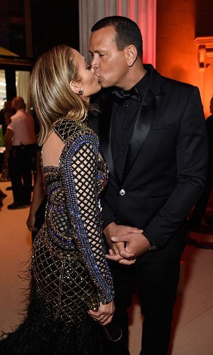 Star pair Jennifer Lopez and Alex Rodriguez packed on the PDA at the Heavenly Bodies bash.
Photo: Kevin Mazur/MG18/Getty Images for The Met Museum/Vogue