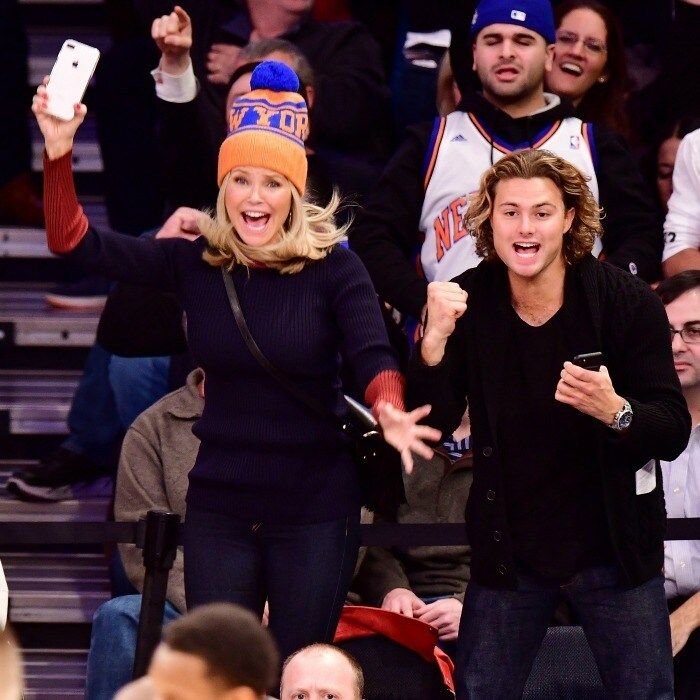 December 20: Game time! Christie Brinkley and her son Jack cheered for the New York Knicks as they took on the Indiana Pacers at Madison Square Garden in NYC.
Photo: James Devaney/GC Images