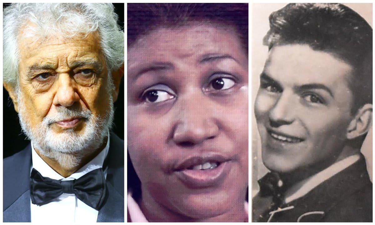 Placido Domingo, Aretha Franklin, and Frank Sinatra.