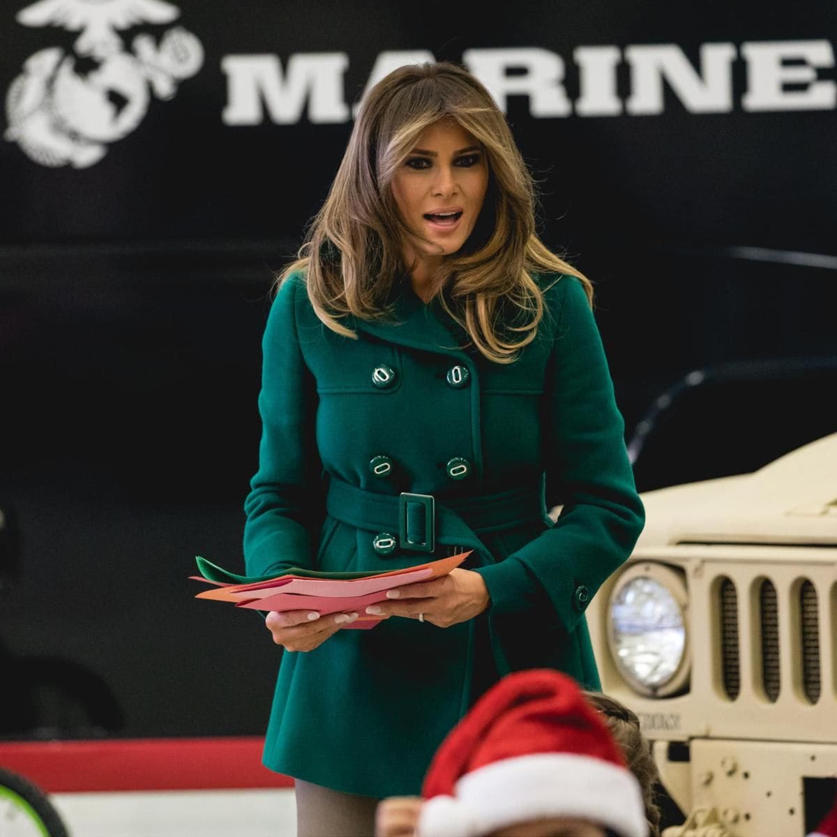 Melania Trump Helps Box Toys For Marine Corps Toys For Tots Campaign