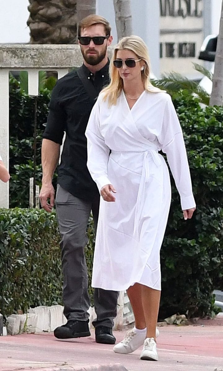 Ivanka Trump stepped out in a white dress in Miami