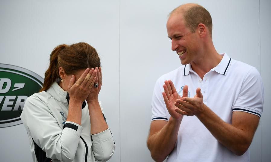 Kate Middleton and Prince William sailing