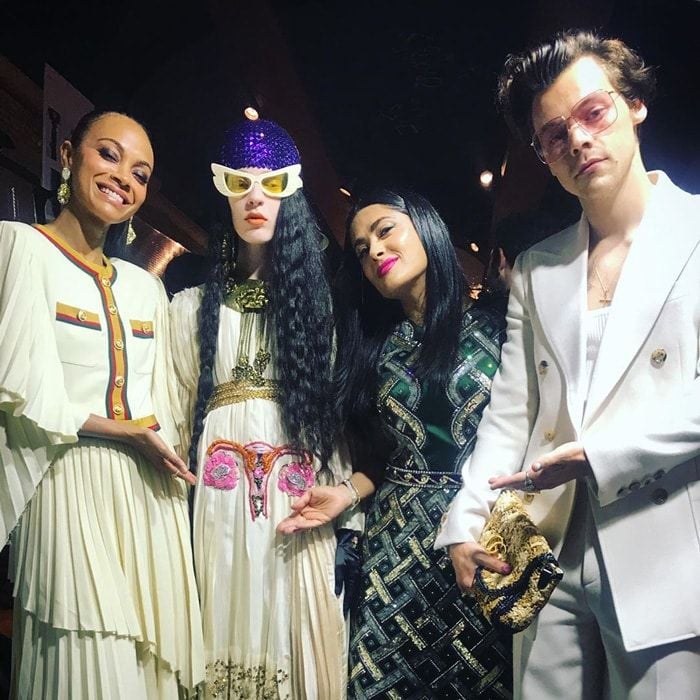 Salma Hayek, Zoe Saldana, Harry Styles