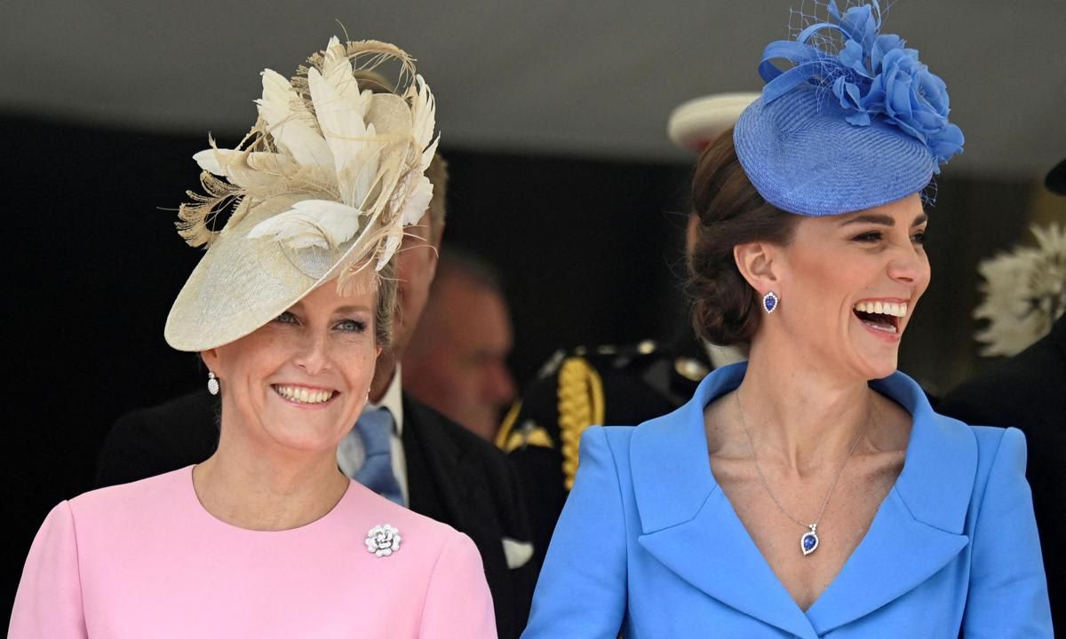 Happy Duchess! Kate laughed next to Sophie.